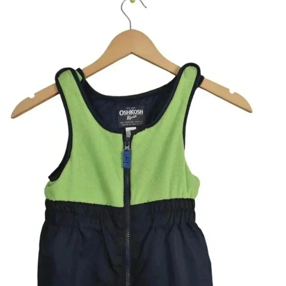 OshKosh B'Gosh Bib Winter Snow Pants  Blue Green Skiing Size 3T - Picture 2 of 5